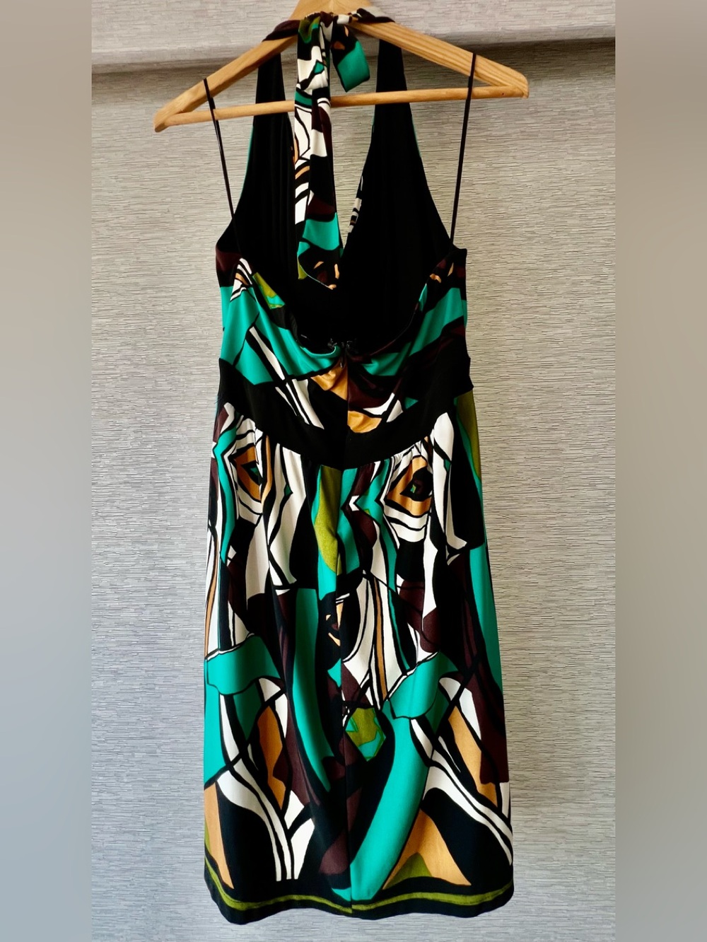 Linda Segal Halter Dress Abstract Print - Picture 3 of 4